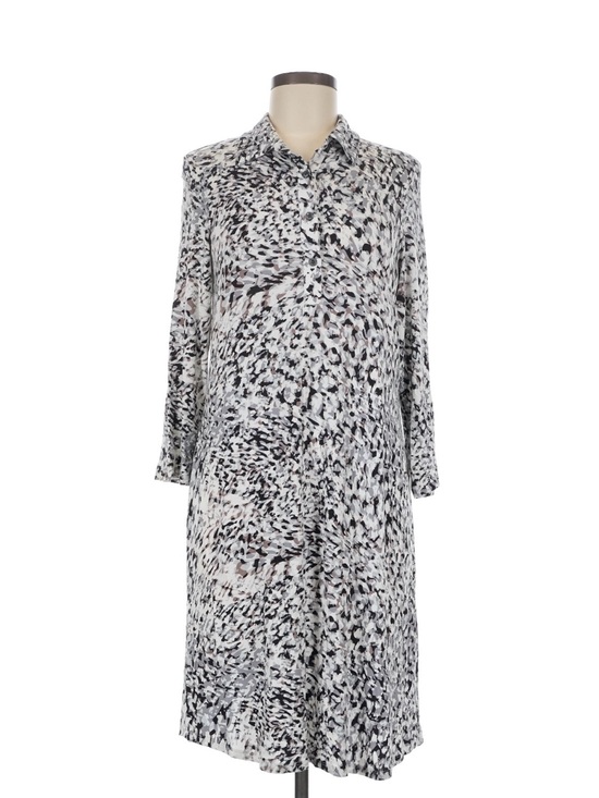 CAbi Dresses & Skirts - CAbi Black, White & Gray Printed Long-Sleeve Kimono